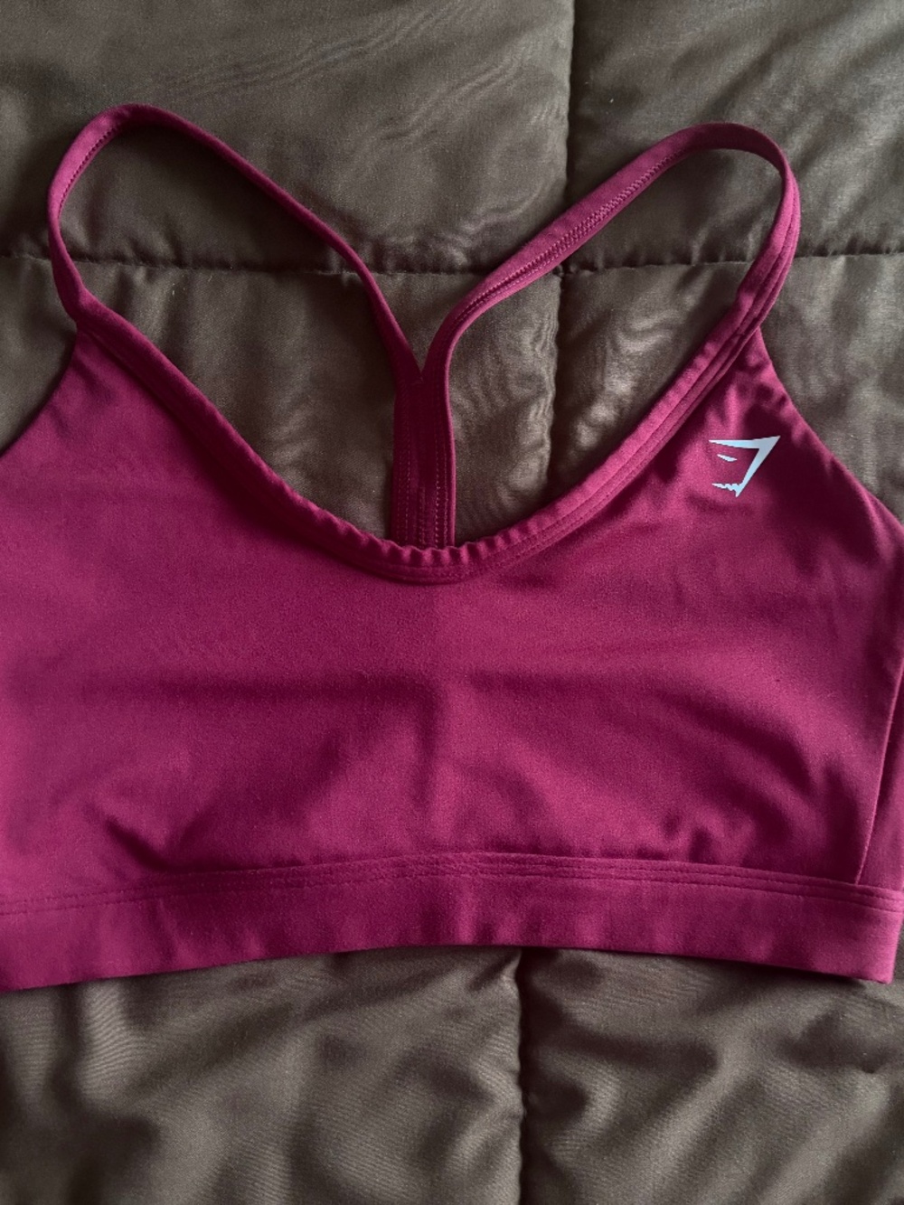 Gymshark Burgundy Red Cropped Workout Top